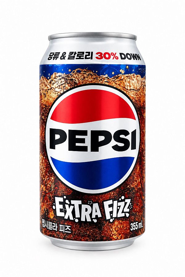 Pepsi Korea Extra Fizz Crisp Cola Soda Can 12 oz 12 Pack
