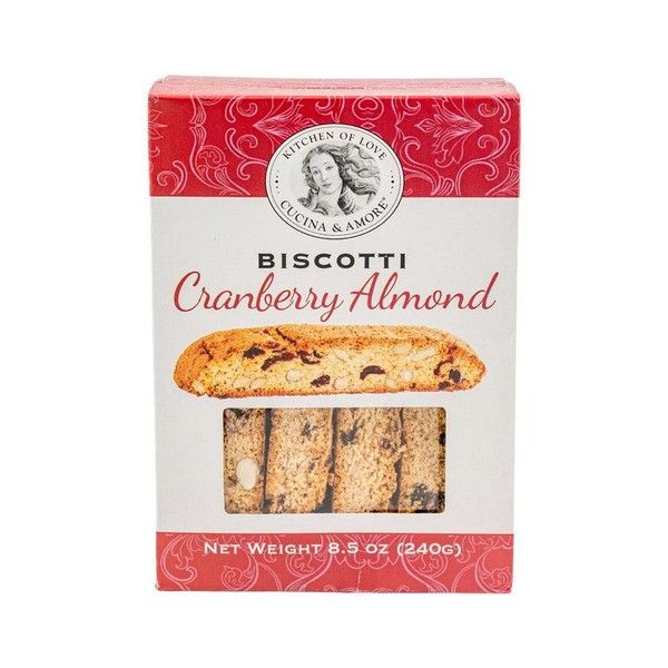 Cucina Amore Italy Cranberry Almond Biscotti 8.5oz 6 Pack