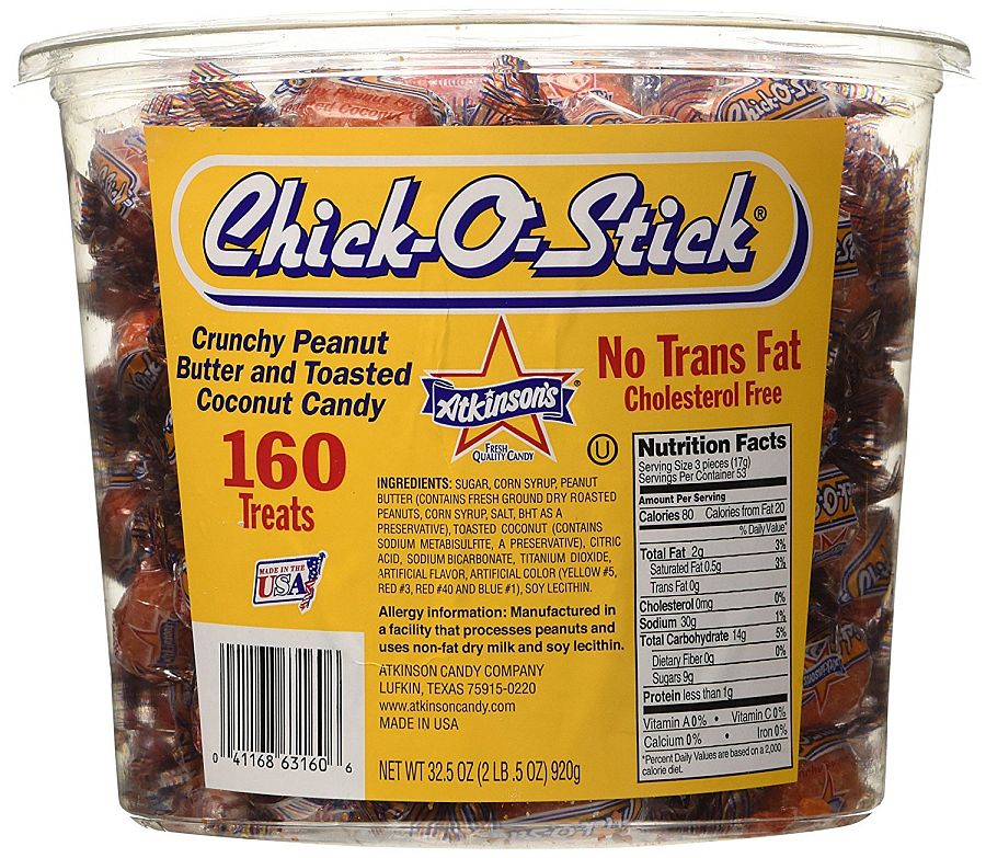Chick O Stick Nuggets Peanut Butter Coconut 160 ct Tub