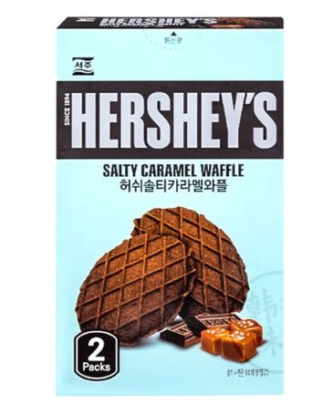 Hershey Korea Import Salty Caramel Chocolate Waffle 1.94 oz 8ct Tray