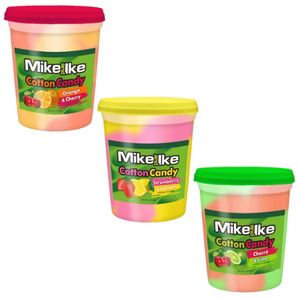 MIke & Ike Cotton Candy Tubs 3 Flavor Variety pack 2oz 3ct