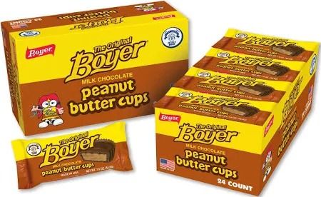 Boyer Milk Chocolate Peanut Butter Cup 1.6 oz 24 ct