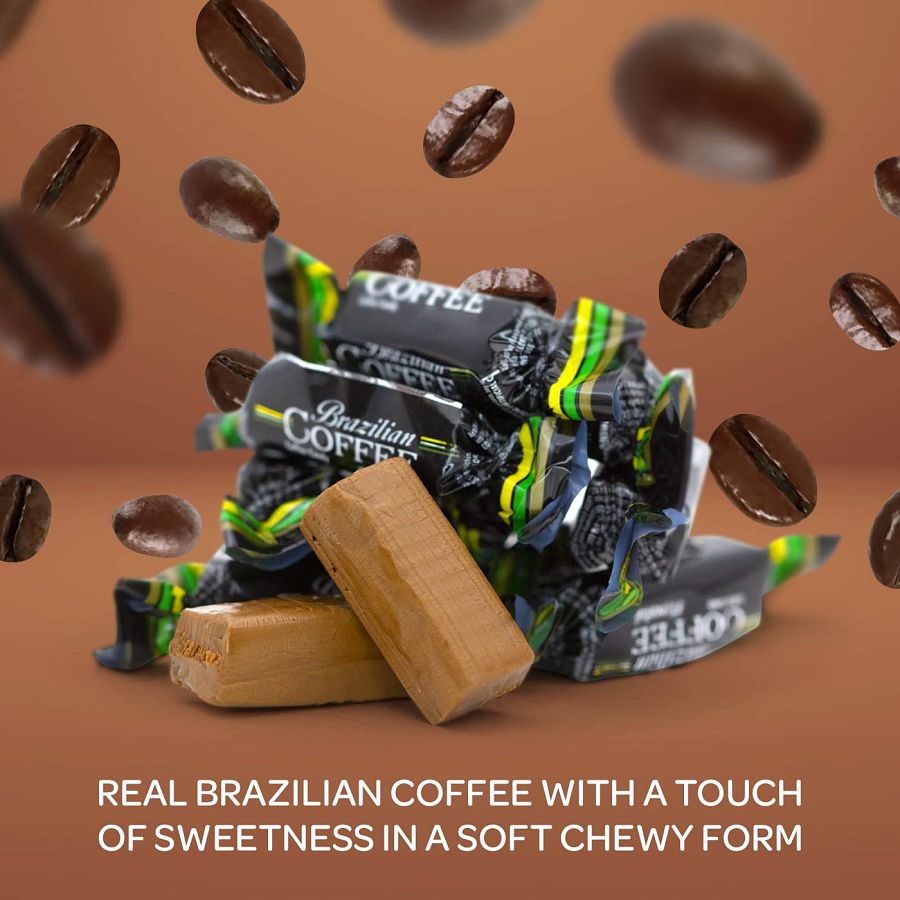 Brazilian Coffee Taffy Candy Soft Lightly Sweet 5 lb Bag
