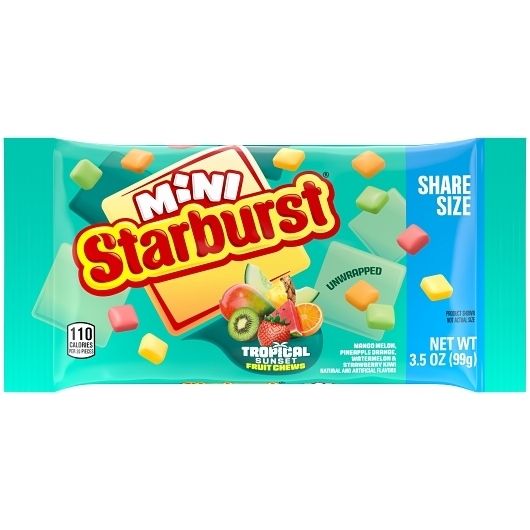 Starburst Minis Tropical Share Size Chewy Candy 3.5 oz 15ct