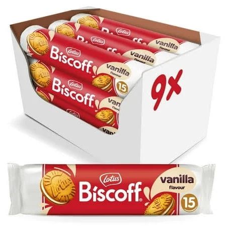 Biscoff Sandwich Cookies Vanilla Cream 5.29oz Sleeve 9ct Tray
