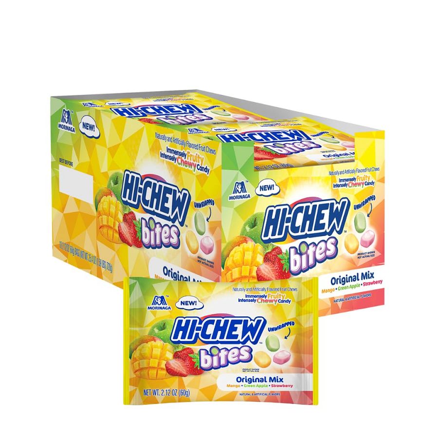 HI-CHEW Bites Original Mix Fruit Chewy Candy 2.12 oz 12 ct