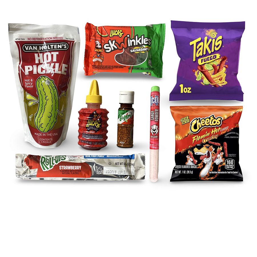 Ultimate Spicy Pickle Complete Chamoy Kit With Icee Powder, 8 Piece