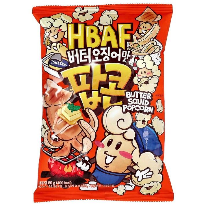 HBAF Korea Import Butter Squid Popcorn 2.82 oz 12 ct