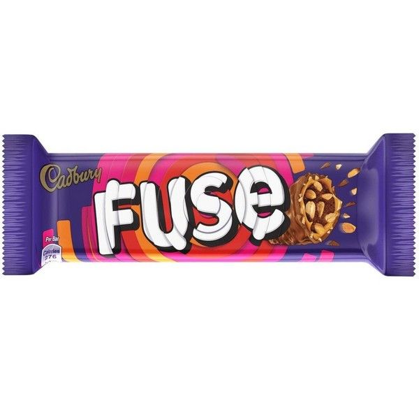 Cadbury Import  Fuse Chocolate Nougat Peanuts Candy Bar 23g 24ct