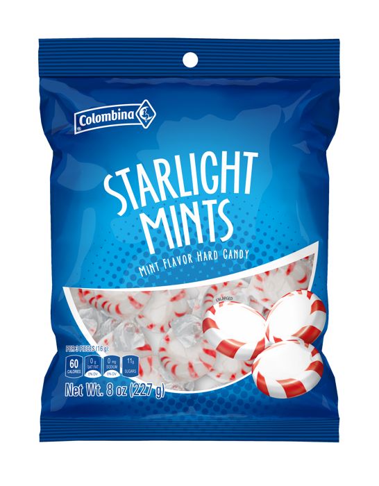 Colombina Starlight Mints Red & White Hard Candy 8oz Bag 12ct