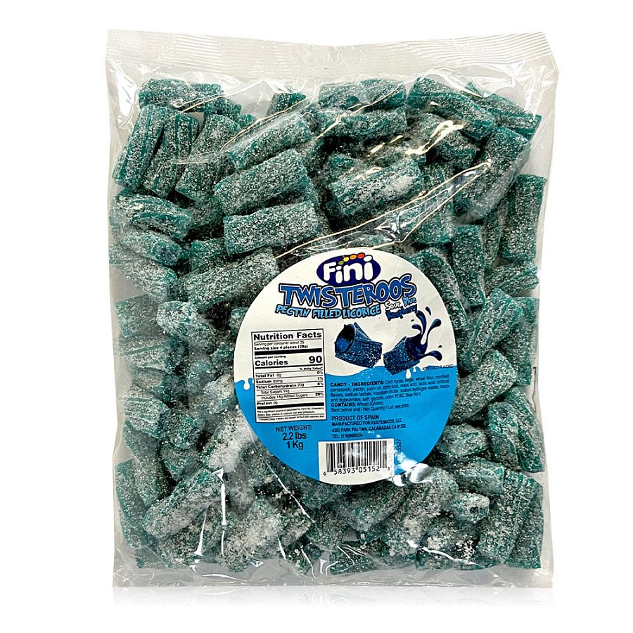 Fini Spain Twisteroos Sour Blue Raspberry Juicy Gummy 2.2 lbs