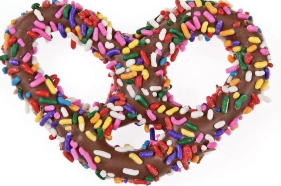 Asher Milk Chocolate Pretzels Rainbow Jimmy Sprinkles 7lb