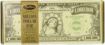 Bartons Million Dollar Chocolate Bar 12 Count 2 Ounce Tray