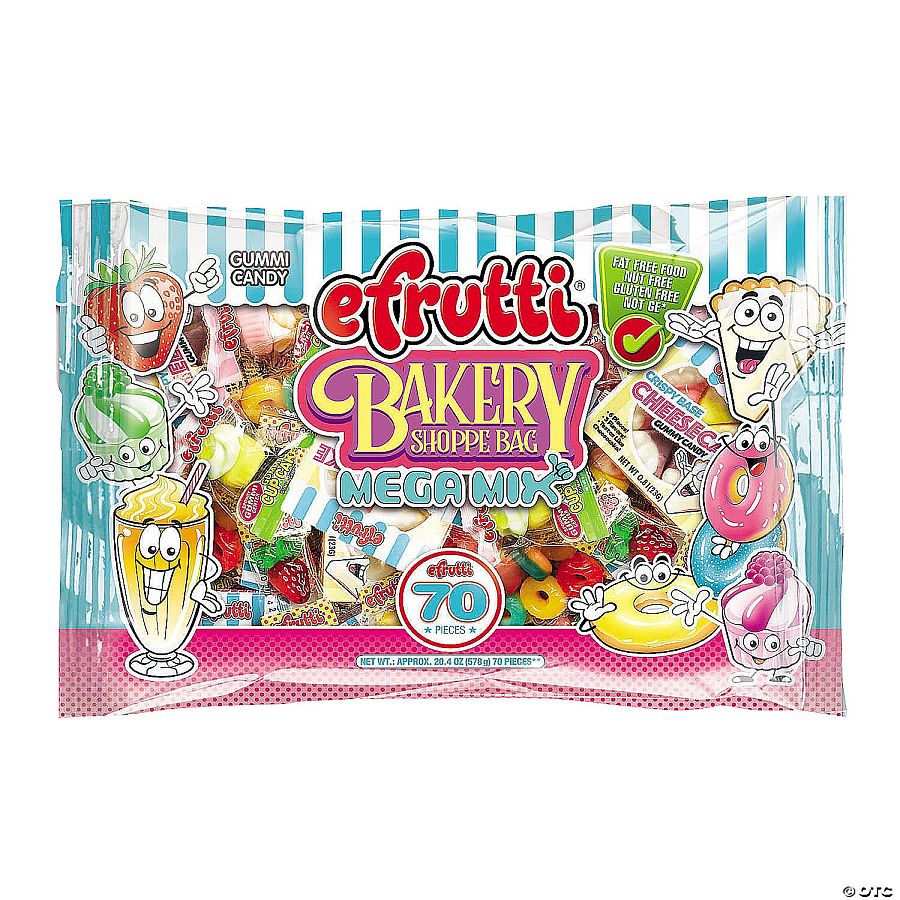 eFrutti Bakery Shoppe Bag Gummy Candy Mega Mix 70 ct 20 oz