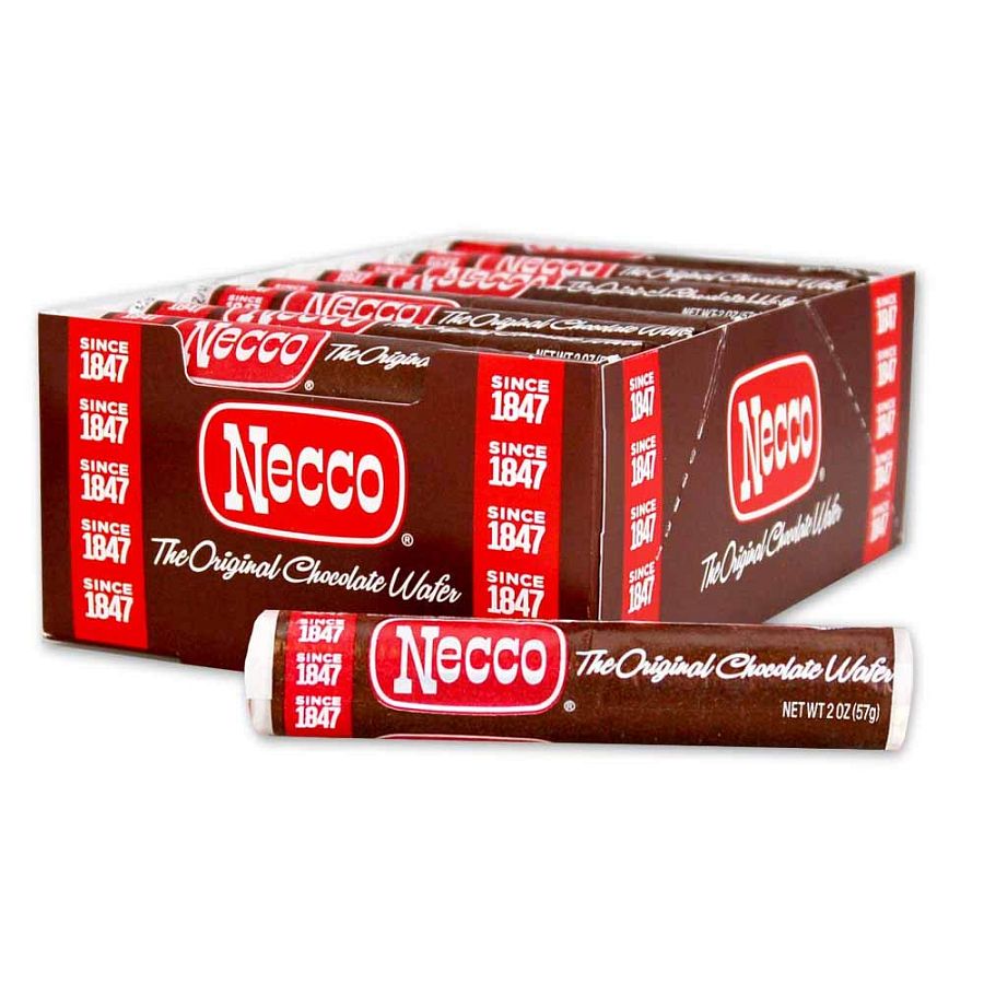 Chocolate Necco Wafer Roll 24ct Tray