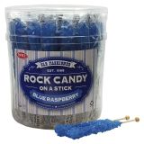 Espeez Navy Blue Blueberry Rock Candy On a Stick Jar 36 ct 6.5 "