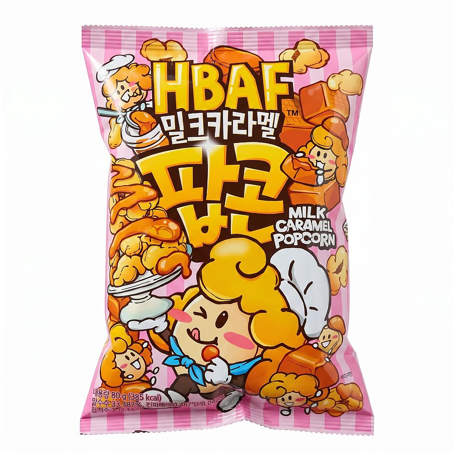 HBAF Korea Import Milk Caramel Popcorn 2.82 oz 12 ct