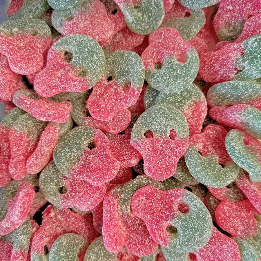 Matthijs Swedish Sour Watermelon Gummy Skulls 4.4 lb