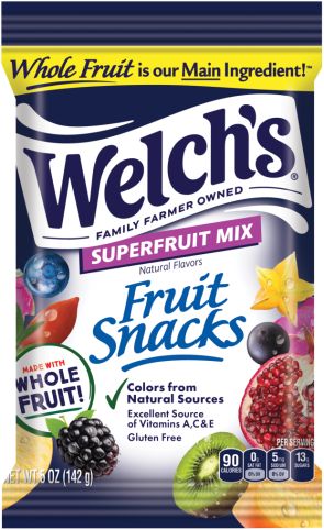 Welch's  Fruit Snacks Superfruit Peg Bag 5oz 12ct