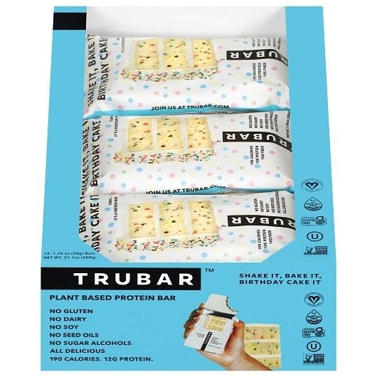 TRUBAR Protein Bar Birthday Cake 1.76oz 12ct