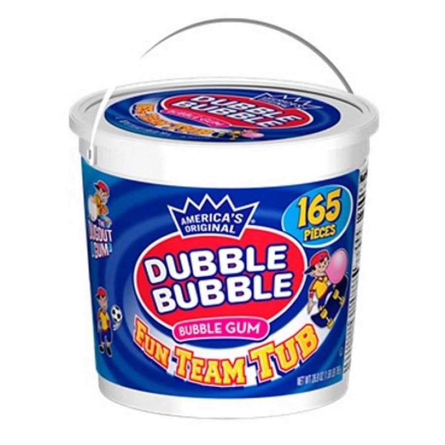 Dubble Bubble 165 Count Original Bubble Gum Fun Team Tub
