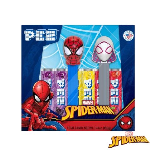 Pez Twin Pack Gift Spiderman Dispenser Candy  1.74 oz