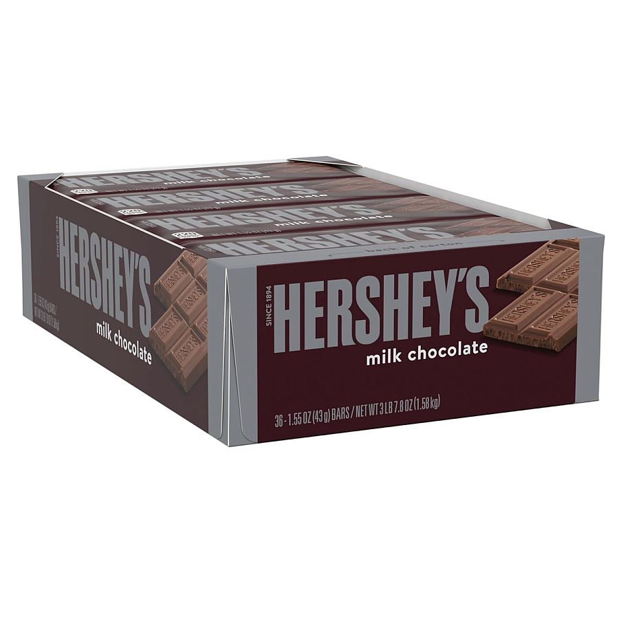 Hershey's Milk Chocolate Bar, 1.55 oz 36 Count