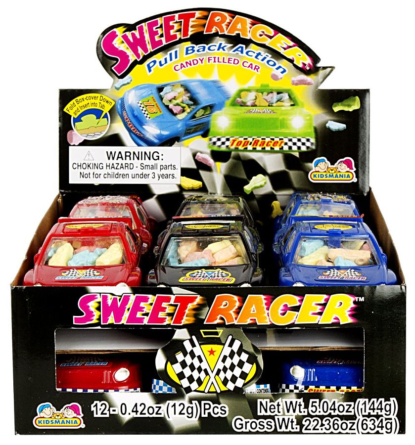 Kidsmania Sweet Racer 12 Ct 0.42 Oz Candy Filled Cars Toy