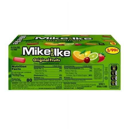 Mike and Ike Original Fruits 0.78 oz. Box 24 COUNT