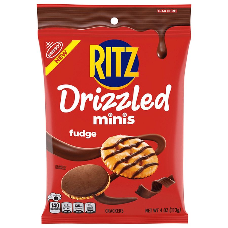 Ritz Drizzled Mini Fudge Crackers 4 oz 12 ct