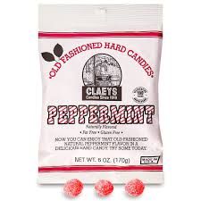 Claeys Peppermint Hard Candies 12 Count 6 ounce
