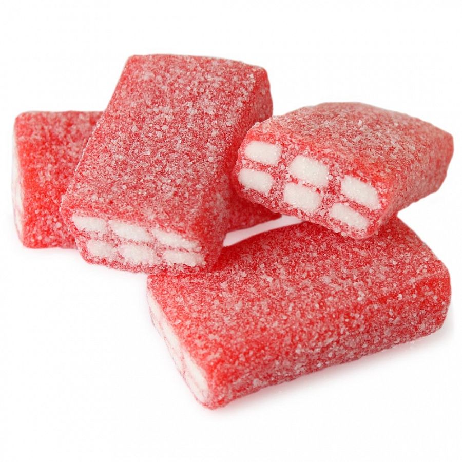 Fini Sour Strawberry Bricks Licorice Candy 2.2 lb Kosher Parve