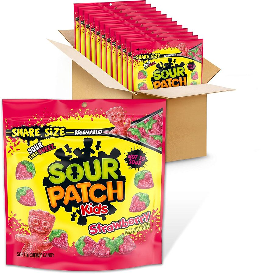 Sour Patch Kids Strawberry Share Size 12 oz Bag 12 ct