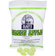 Claeys Green Apple Hard Candies 12 Count 6 Ounce