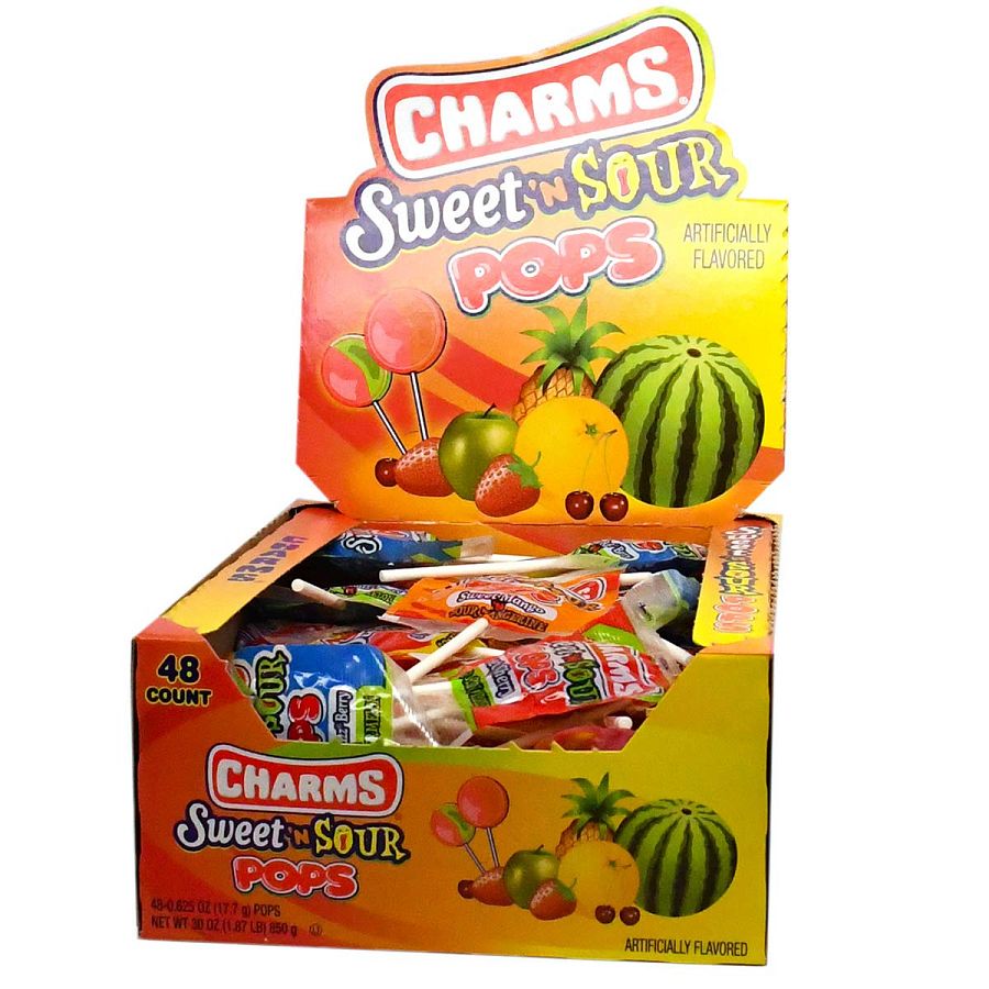 Charms 48 Pack Sweet & Sour Pops Tray