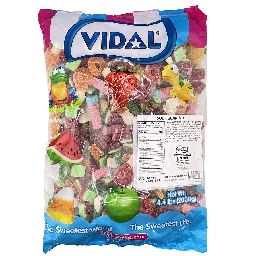 Vidal 4.4 Lb Sour Gummi Mix Bulk