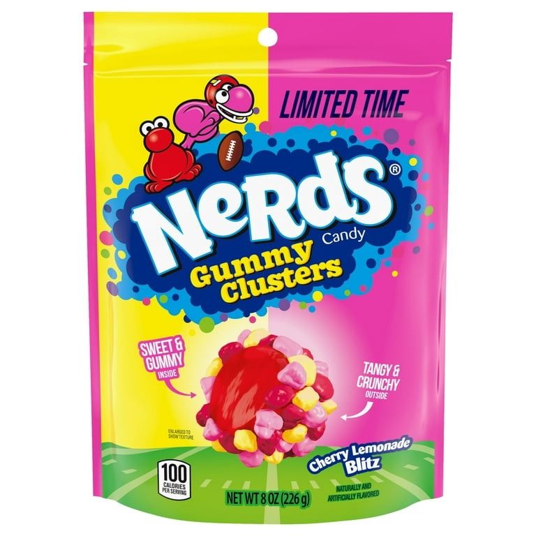 Nerds Cherry Lemonade Blitz Gummy Clusters 8 oz Peg Bag