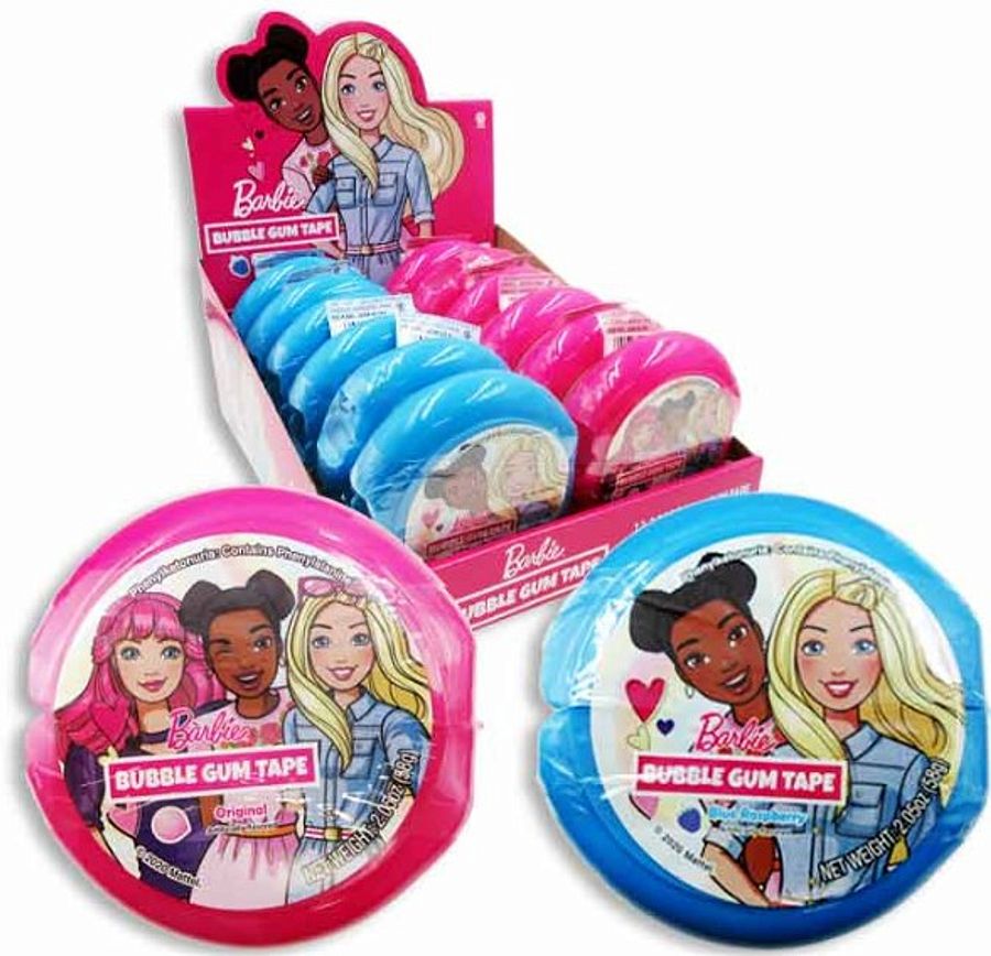 Barbie Bubble Gum Tape flavor 2.05 oz 12 ct Tray