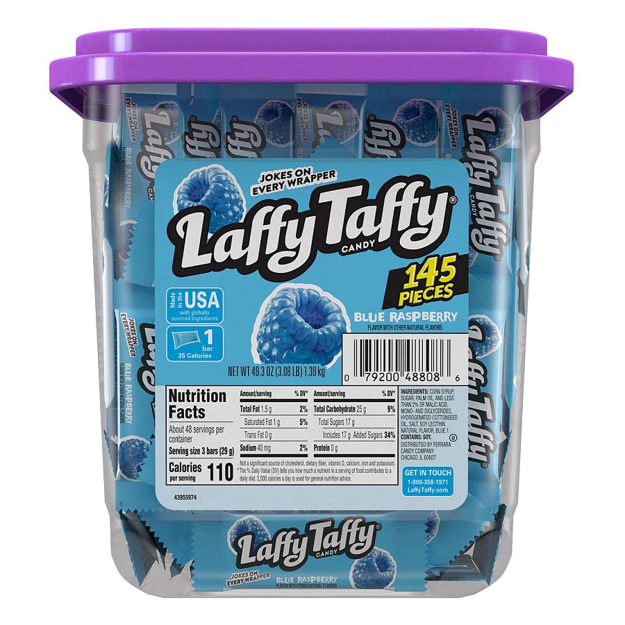 Laffy Taffy Blue Raspberry 145 Count Tub
