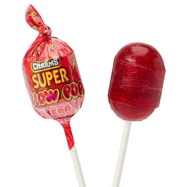 Super Blow Pop All Cherry Red Lollipops 36ct Bag