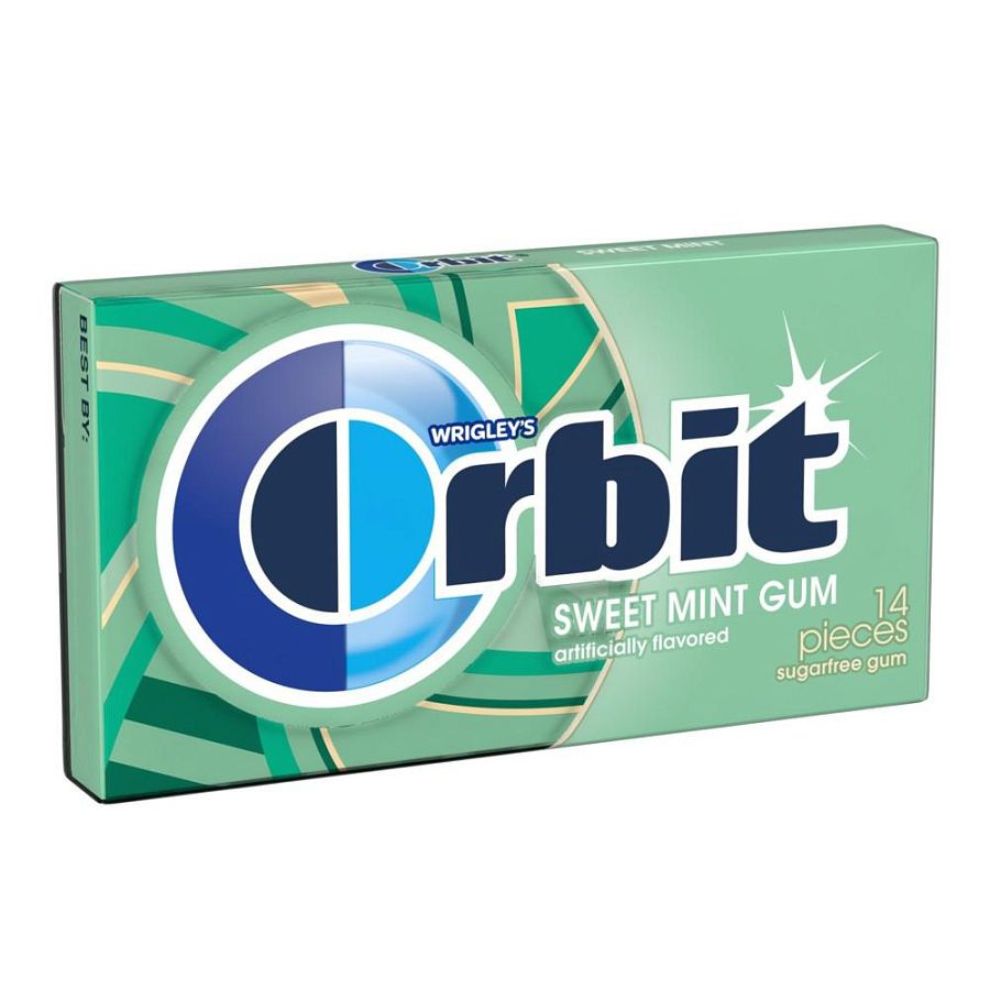 Orbit Sweet Mint Sugar Free Chewing Gum 12 Count 14 Pieces Each Tray