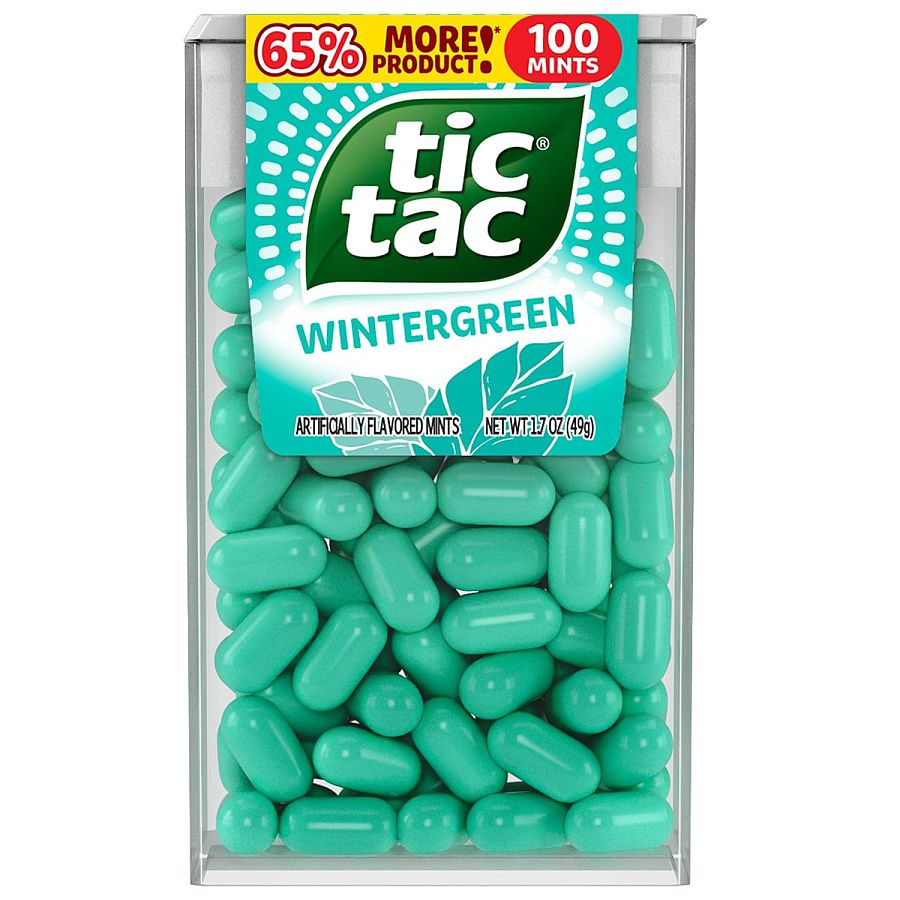 Tic Tac White Wintergreen Breath Mints 100 ct 1.7oz 12 Pack (1)