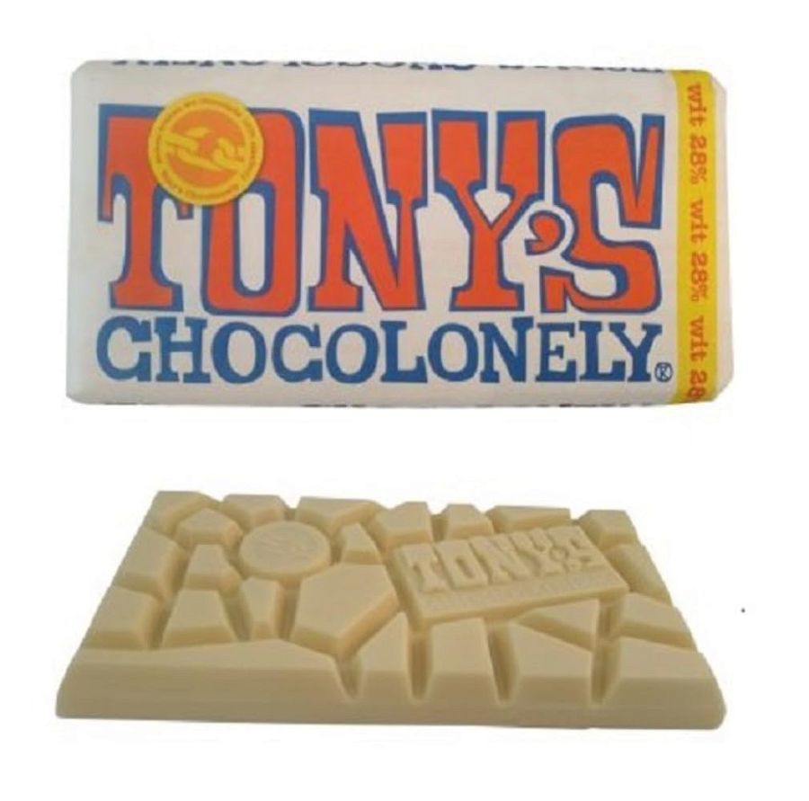 Tony's Chocolonely 6.35 Oz Bar White Chocolate