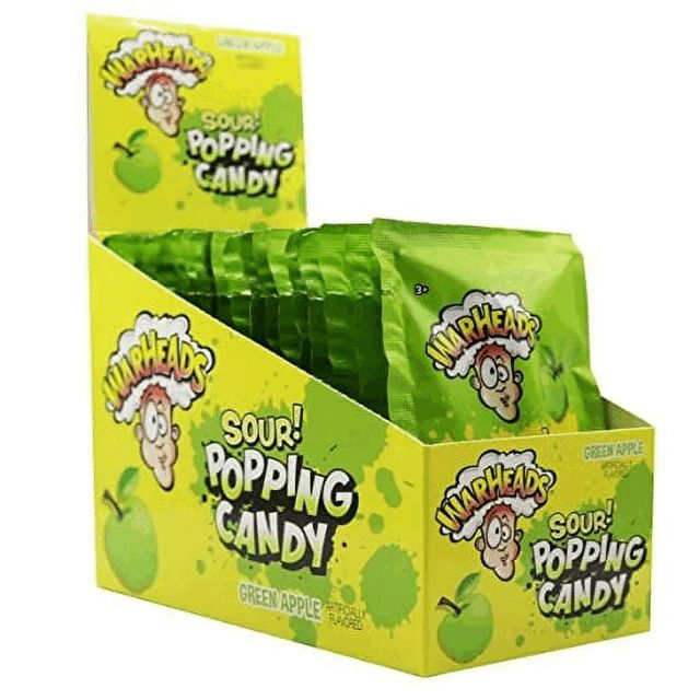 Warheads Sour Green Apple Popping Candy Packets .33oz 20 ct