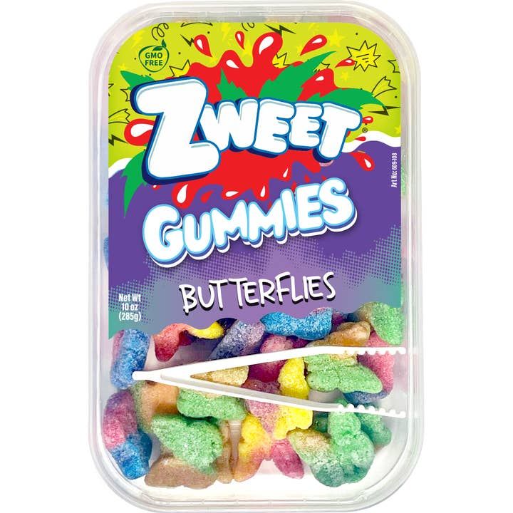 Zweet Gummy Butterflies 10 oz 6 ct Tubs 3.75 lb Total