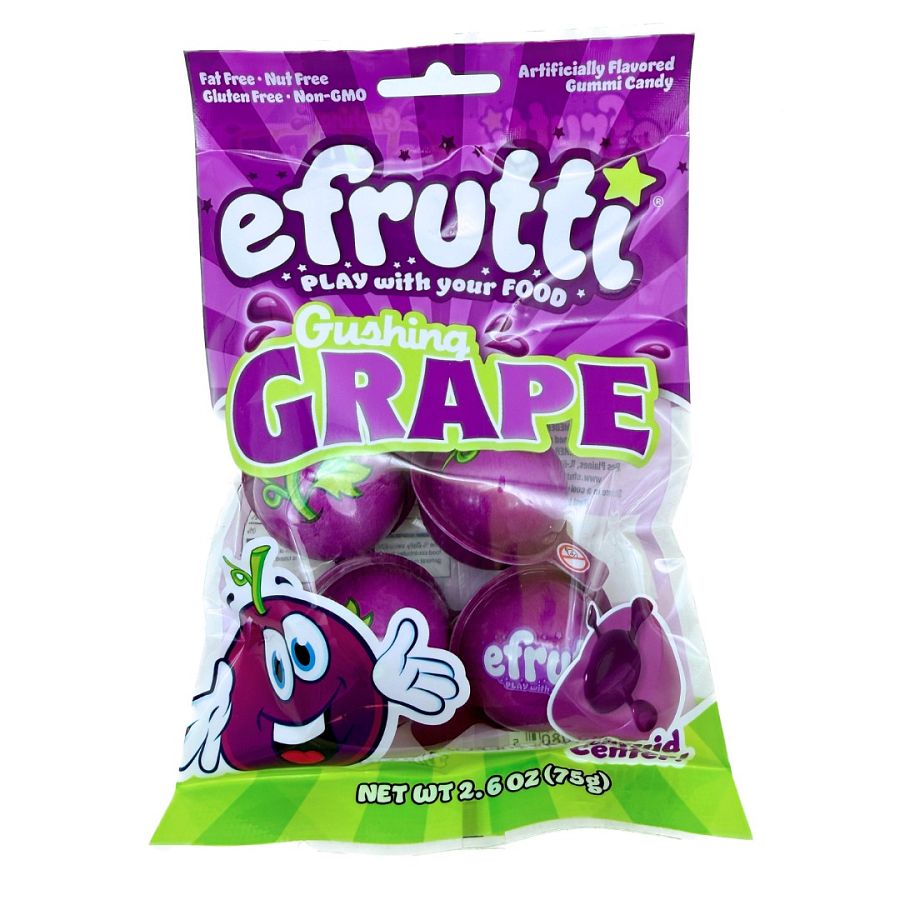 Efrutti Gushin Grape Gummy Candy 2.6oz 12ct