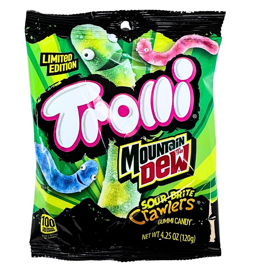 Trolli Mountain Dew Gummy Sour Crawlers 4.25 oz 12ct