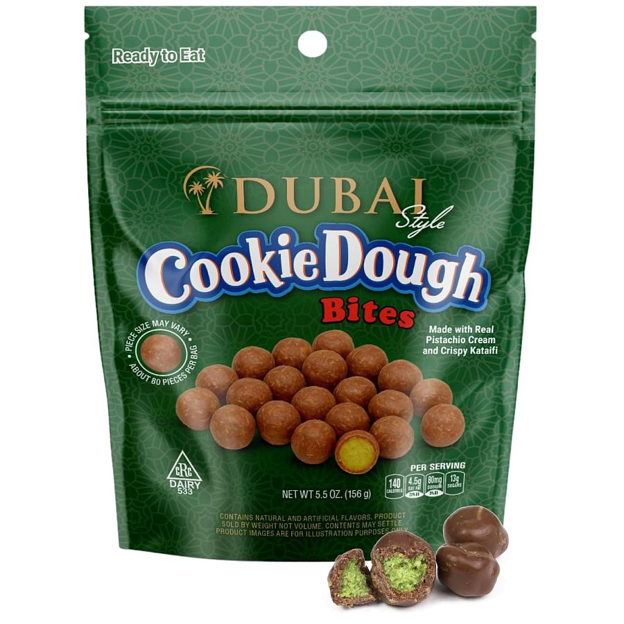 Taste Nature Dubai Chocolate Cookie Dough Bites 5.5 oz 6ct