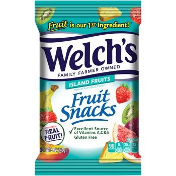 Welch's  Fruit Snacks Island Fruits Peg Bag 5oz 12ct