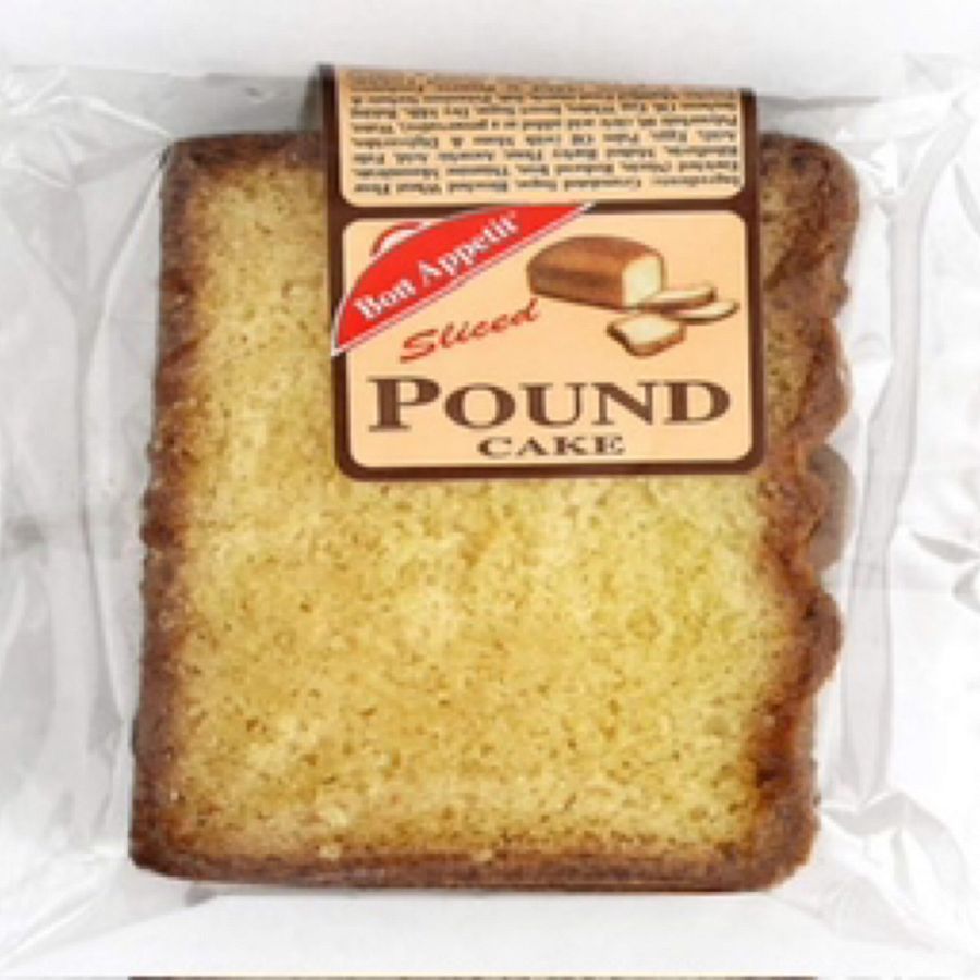 Bon Appetit Pound Cake Slice 4 oz 8 ct